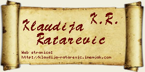 Klaudija Ratarević vizit kartica